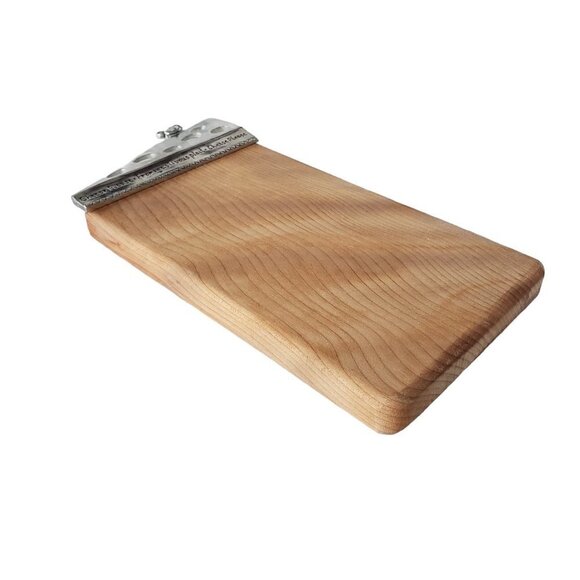 Thick Wood Mini Cheese Cutting Board or Serving Tray With Pewter Mouse - Picture 5 of 9